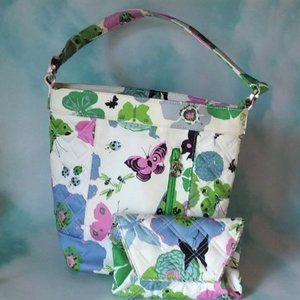 FINAL $ DROP Vera Bradley Butterfly Purse & Wallet Bundle